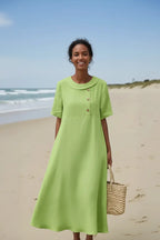 Expanded Green Midi Dress – Beach