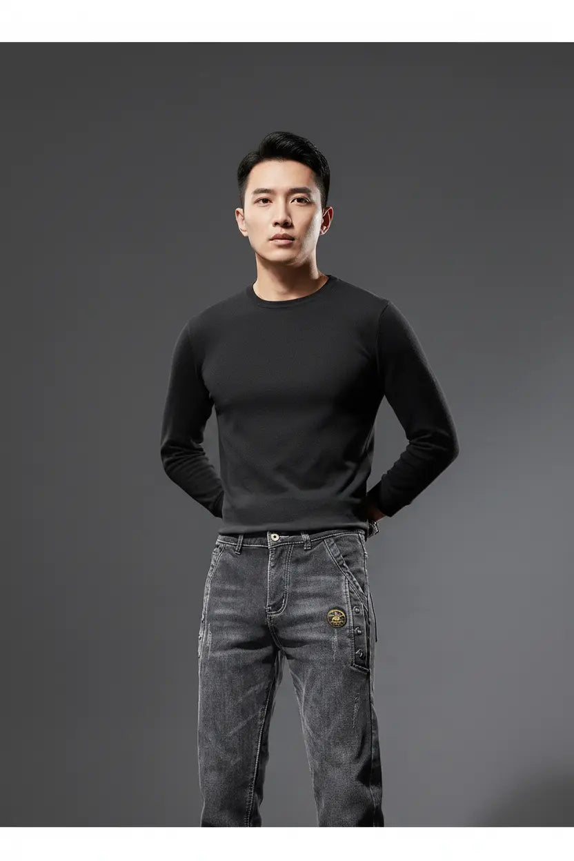 Expanded Grey Jeans - Full Model