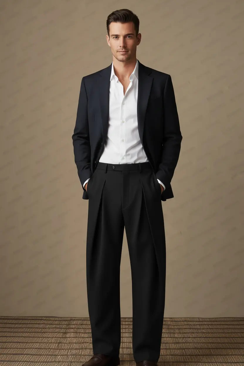 Expanded Product Image - Black Pleated Pants