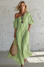 Expanded Product Image - Green Striped Dress