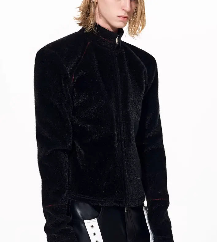 Men's Horsehair-Texture Fur Jacket — Winter Warm style-haven-vwag8