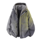 Men's Hooded Padded Fleece Jacket — Faux Two-Piece Design style-haven-vwag8