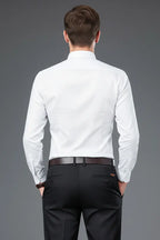 Men's Black Dress Pants Back View - Full View