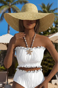 Modlily Lace High Waisted White Bikini - Expanded