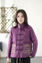 Purple Quilted Jacket - Full Model View