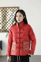 Red Quilted Jacket - Full Model View