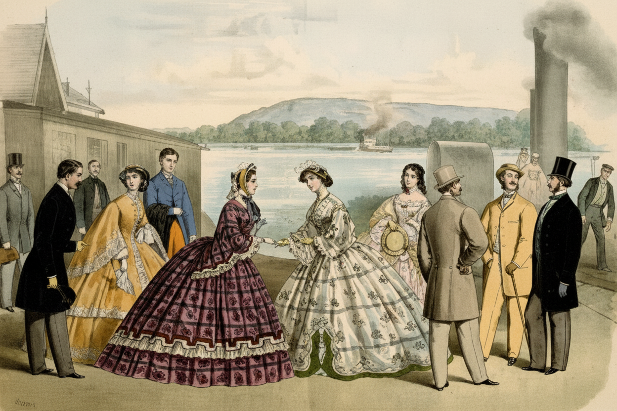 Vintage 1890s Fashion Illustration